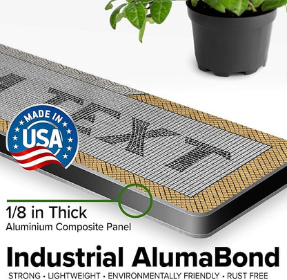 Custom Sign, Custom Street Sign, 11 Font Colors, 13 Font Styles, 4 Hole Options, 22 Sizes, 3x12 Inches, Rust Free DiBound, Fade Resistant, Made in USA by My Sign Center (Fauxsaic 2)