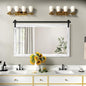 COGOOD Farmhouse Bathroom Mirror - 45 x 30 Large Rectangle Barn Door Mirror for Vanity, Bedroom, Living Room Wall Decor (White)