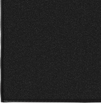 Ottomanson 3x20 Non Slip Extra Long Hallway Runner Rug with Rubber Backing - Solid Modern Kitchen Rug for Bedroom or Living Room, Black, 2'7" x 20'