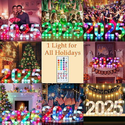 Pooqla 13th Birthday Decorations for Girls Boys, 35 Colors LED Light Up Numbers with Remote, Multicolor Marquee Numbers 13 Sign for Party Wedding Anniversary Decor 13th Birthday Gift, Number 13