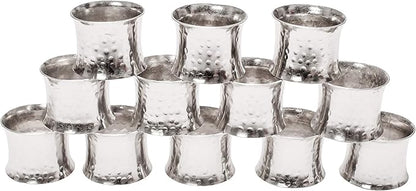 Silver Napkin Rings-12 PCS Heavy Duty Metal Spiral Napkin Rings, Handcrafted Napkin Holders Buckles for Family Dinner, Wedding, Party,Table Decorations - CLEENTABLE
