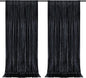 9.6x8FT Black Sequin Curtains: Photo Backdrop Drapes 2 Pieces 4.8x8FT Birthday Backdrop for Hallween Decorations Arch Backdrop