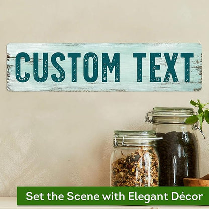 Custom Sign, Custom Street Sign, 11 Font Colors, 13 Font Styles, 4 Hole Options, 22 Sizes, 3x12 Inches, Rust Free DiBound, Fade Resistant, Made in USA by My Sign Center (Shabby Chic)
