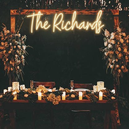 SELICOR Personalized Neon Signs Led Neon Signs Light for Bedroom Wedding Birthday Party Home Décor Custom Neon Sign Bar Store Logo Neon Sign (Optional 30" to 40")