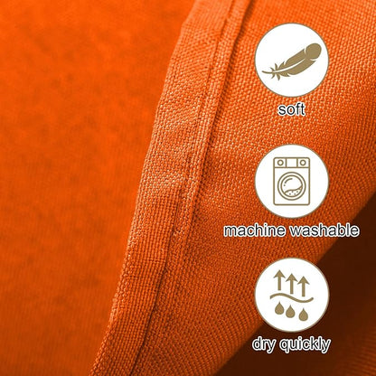 Ascoza 2pack 70 Inch Orange Round Tablecloth in Washable Polyester Fabric for Wedding/Banquet/Restaurant/Parties