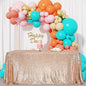 SquarePie Sequin Tablecloth 90 x 156 Inch Rose Gold Sparkly Table Linen for Wedding Party
