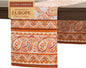 Maison d' Hermine Table Runner 100% Cotton Double Layer Table Runners 72 inches Long for Thanksgiving Christmas Decorations Home Kitchen Dining Party Wedding (Palatial Paisley, 14.5" x 72")