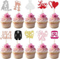 30 Pack Bride to be Cupcake Toppers Glitter Diamond Ring Love I Do Cupcake Picks Miss to Mrs He Asked She Said Yes Bridal Shower Wedding Engagement Bachelorette Cake Decorations Party Colorful