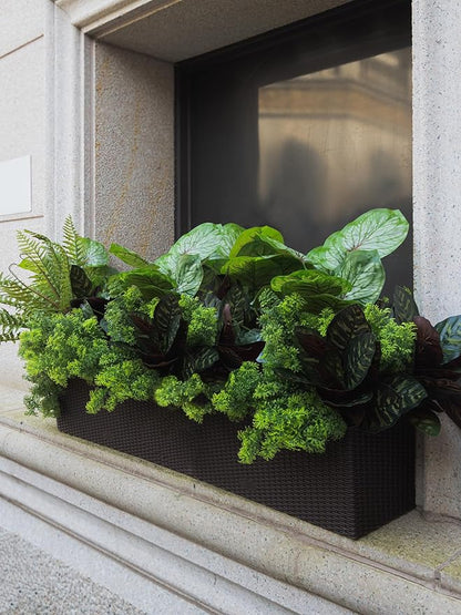 PARTY JOY 12 Bunches Fake Plants Outdoor, Fake Bushes UV Resistant Artificial Flowers Greenery Shrubs Faux Greenery for Outdoor Garden Patio Front Porch Yard Decor