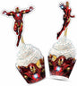 "Irn Man Cupcake Wrapper – Theme Birthday Party Supplies – Cartoon Inspired Cupcake Decoration Wraps for Birthday, Baby Shower, School Events, and Themed Parties"