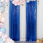 ShinyBeauty Sequin Curtains 2 Panels Royal Blue 2FTx8FT Sequin Photo Backdrop Sequin Backdrop Curtain Pack of 2-1011E