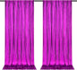 Back Drop Curtains for Parties 9.6x8FT Purple Background Drapes Shimmer Photo Photography for Hallween Ceremony Home Decorations(2 Panels 4.8x8FT)