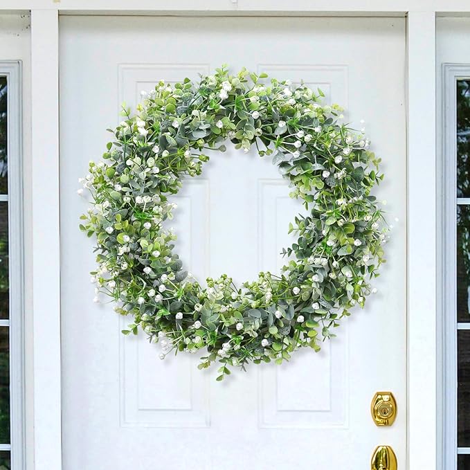 SOMYTING Artificial Eucalyptus Garland 4 Packs 6Ft Faux Eucalyptus Garlands Eucalyptus Leaves Table Greenery Garland Wreath Vines Artificial Vine Plants for Wedding Backdrop Arch Table Party Decor
