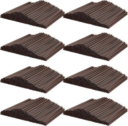 6000 Count Coffee Cocktail Stirrers Straws Disposable Plastic Sip Stir Sticks Cocktail Drink Stirrers Sticks Cups Straws for Bars Juice Drinking(Coffee,7 Inch)