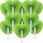 12 Packs Decorative Paper Folding Hand Fans Handheld,Grass Green Heart Foldable Wedding Fans Chinese and Japanese Fans Bulk for Bridal Guest Church Party Favors Dancing Birthday DIY