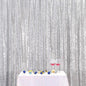 Poise3EHome Silver Sequin Backdrop Curtain, 10Ft x 10Ft Silver Glitter Backdrop Curtains, Sequence Xmas Thanksgiving Backdrop Drapes for Wedding Party Festival Decor