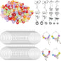 50 Sets Wine Glass Charms, Wine Charms for Stem Glasses, DIY Reusable Drink Markers for Weddings & Bachelorette with Alphabet Beads