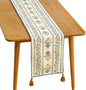 ISAENNE Designer Pale Yellow Elegant Linen Table Runner 71 Inches Long,French Floral Pattern Elegant Table Runners for Dining Tables,Thanksgiving,Kitchen Tables,Christmas,12"*71"-Estevan A