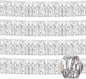 4 Pack 10 Feet Silver Foil Fringe Garland Metallic Tinsel Streamers Banner Wall Hanging Curtain Backdrop for Parade Floats, Wedding, Graduate, Mother's Day, Birthday Party Decoration