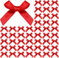 YGDZ 50 PCS Mini Red Bows, Red Satin Ribbon Bows, Small Bows for Crafts, Tiny Bow for Mother Day, Party Decorations, Balloon, Gift Box Packaging
