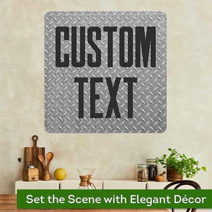 Custom Sign, Custom Street Sign, 11 Font Colors, 13 Font Styles, 4 Hole Options, 22 Sizes, 30x30 Inches, Rust Free DiBound, Fade Resistant, Made in USA by My Sign Center (Diamond Metal)