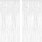 2 Pack Tinsel Backdrop, 3.28 x 7.05 Feet White Party Decorations, Metallic Foil Fringe Curtains Streamer Backdrop, Party Supplies Photo Props for Birthday Anniversaries Wedding