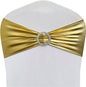 Spandex Chair Sashes Bands 30PCS Stretch Chair Ties Bows with Buckle Slider for Wedding Party Banquet Decoration (Metallic Gold)…