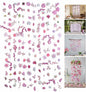 Flower Garlands 12pcs 82.6ft Artificial Hanging Flowers Faux Floral Vines Wildflower Wall Backdrop for Wedding, Party, Events, Home Ceiling Curtain Decor(Single Piece is 6.8ft)-Light Pink