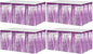 4 Pack 29x108 Inch Metallic Foil Fringe Tinsel Table Skirts for Rectangle Tables Streamer Backdrop for Wedding, Birthday, Parade Floats, Christmas, Halloween Party Decoration(New Light Purple)