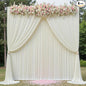 20ft x 15ft Ivory Wrinkle Free Backdrop Curtains for Parties,Silky Polyester Fabric Wedding Ceiling Drapes, 4 Panels 15ft Photo Back Drop Drapes for Baby Shower Photography Stage Background Cloth