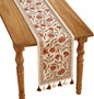 ISAENNE Designer Elegant Linen Table Runner 87 Inches Long,Vintage Orange Floral Pattern Table Runners for Dining Tables,Kitchen Decor,Thanksgiving,Christmas,Banquet,12"*87"-Alvarado A
