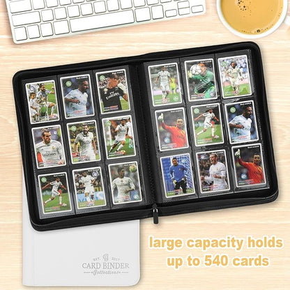 Trading Card Binder, Card Collection Binder Album Folder with 540 Side Loading Pockets, 9 Pocket Trading Card Album Folder for TGC,MTG, Baseball Cards, Yugioh