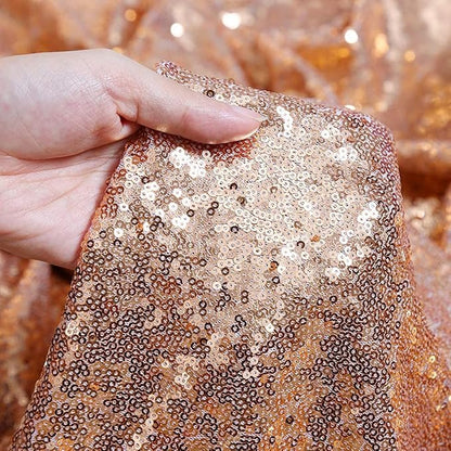 Poise3EHome 6FT x 8FT Sequin Photography Backdrop Curtain for Party Decoration, Rose Gold