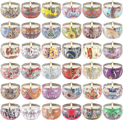 Scented Candles Gifts Set 36 Pack Soy Wax Travel Tin Jar Candles for Home 2.5 OZ Scented Candles for Mom for Christmas, Birthday, Thanksgiving, Mother's Day