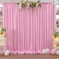 10ft x 10ft Thick Pink Backdrop Curtains for Parties, 2 Panels 5ft x 10ft Non See Through Pink Polyester Wedding Drapes Photo Backdrop for Birthday Party Graudation Photography Home Decor