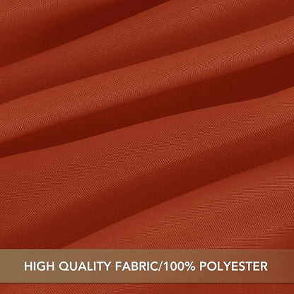 sancua Thanksgiving Square Tablecloths 85x85 Inch Rust, 2 Pack Fabric Fall Table Cloth for Square or Round Tables, Burnt Orange Washable Polyester Table Cover for Dinner, Holiday Party, Display Tables