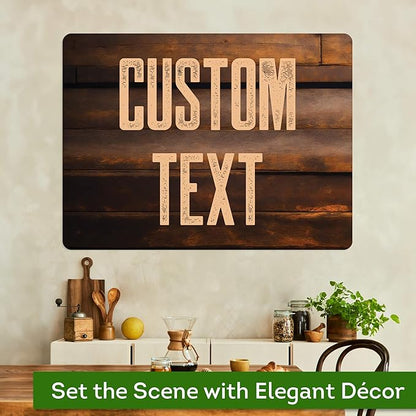 Custom Sign, Custom Street Sign, 11 Font Colors, 13 Font Styles, 4 Hole Options, 22 Sizes, 36x48 Inches, Rust Free DiBound, Fade Resistant, Made in USA by My Sign Center (Vintage Wood)
