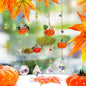 HDCRYSTALGIFTS Set 4 Fall Pumpkin Suncatchers Crystals Sun Catchers Indoor Window Hanging Thanksgiving Tree Decorations for Farmhouse Harvest Autumn Home Party Decor