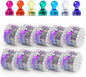 Push Pin Magnets - Tiergrade 600 Pack 7 Assorted Color Strong, Office, Use at Kitchen Home and School Classroom, for Refrigerator Dry Erase Board and Whiteboard.