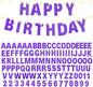 TaoBary 112 Pcs DIY Letter Kit Glitter Customizable Banner Letters Include 107 Letters and Numbers 3 Rope and 2 Needles for Birthday Halloween Christmas Wedding Valentine Party Decor(Purple)
