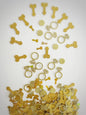 800 Pcs Golden Glitter Cute Sprinkle Confetti Party Table Decoration Confetti for Celebration, Wedding, Engagement Supplies, Valentine's Day, Bachelorette Decoration