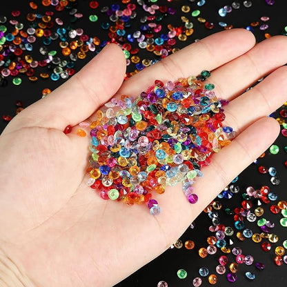 PATIKIL 4000 Pcs Wedding Table Scatter Confetti Crystals 6 mm Acrylic Diamonds Vase Fillers Gems for Table Centerpiece Decorations Party Vase Beads, Black