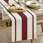 Artoid Mode Red Farmhouse Woven Rustic Table Runner, Seasonal Holiday Hollow Kitchen Dining Table Decoration for Home Party Decor 12x90 Inch