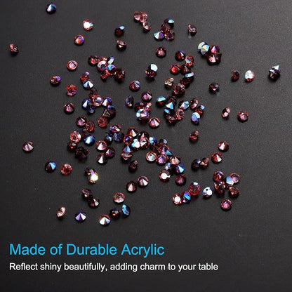 PATIKIL 14000Pcs Wedding Table Scatter Confetti Crystals 3mm Acrylic Diamonds Vase Fillers Gems for Table Centerpiece Decorations Bridal Shower Party, Dark Brown AB