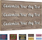 Custom Sign Personalized Wooden Signs for Home Customized Decorative Sign with Text for Wall Doors Bar Business Office Yard - 4 Size & 12 Board Colors Options