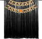 JYFLZQ Black Sequin Backdrop Curtains 6ft x 8ft 1 Panel Halloween Backdrop Glitter Photo Booth Backdrops Sparkly Photography Background Drapes for Graduation Birthday Parties