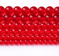 Red Glass Round Crystal Energy Jade Beads, 4MM, 90PCS, for Jewelry Making, DIY Bracelet, Necklace, Wedding Decorations