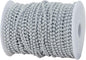 4mm Crafts Faux Pearl Beads Garland Pearl Bead Roll Strand of Pearls to Decorate Floral Centerpieces Wedding Party Favor Christmas Tree(131 Feet Silver)