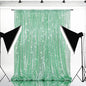 Eternal Beauty Mint Green Sequin Backdrop, 8x10 Ft Glitter Background Curtains for Shimmer Photography Party Wedding Birthday Back Drop Decor