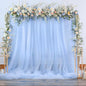 Baby Blue Tulle Backdrop Curtain for Baby Shower Boys Birthday Party Baby Blue Sheer Backdrop Curtains Drapes for Parties Photoshoot Background Decorations 2 Panels 5ft X 8 ft